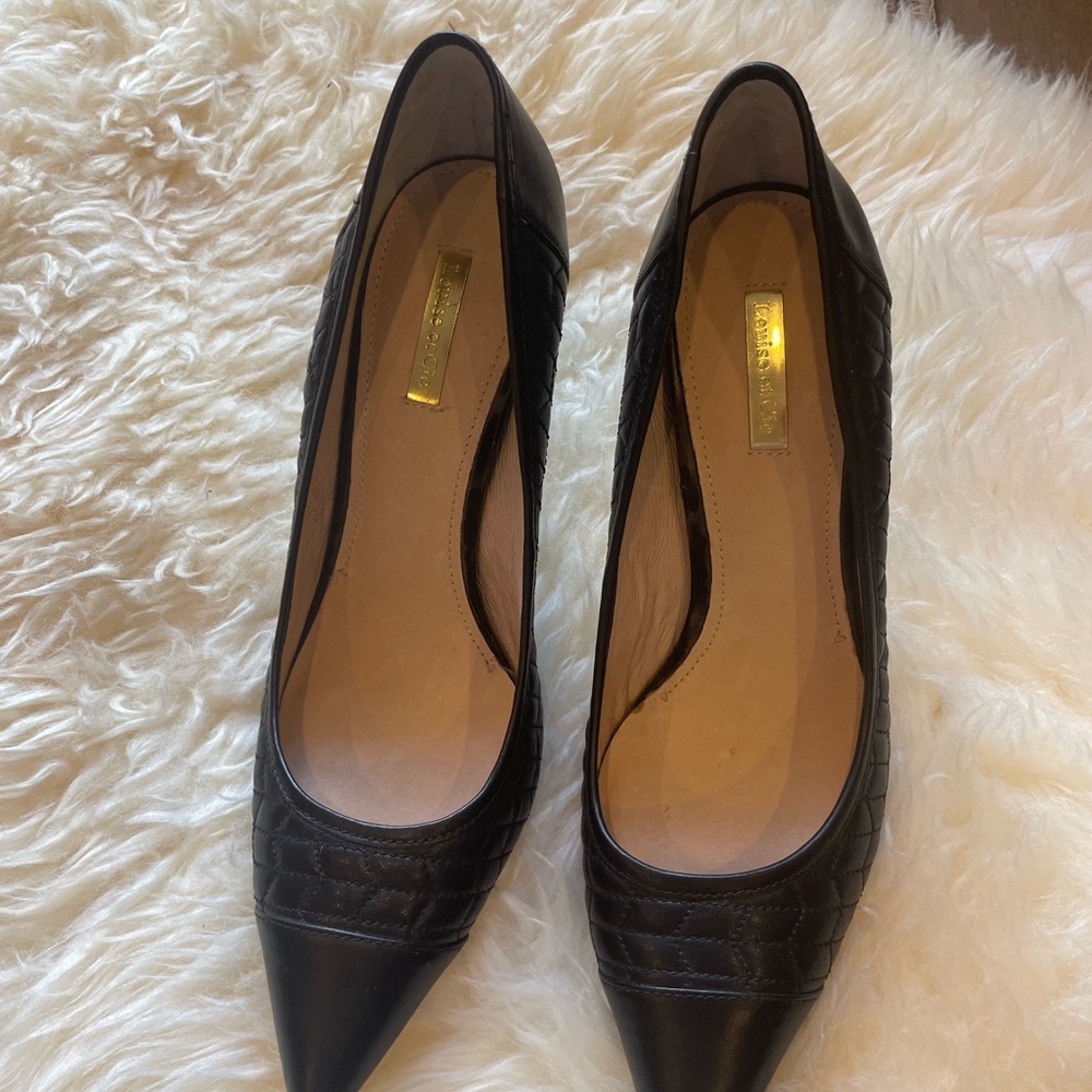 Louise et Cie Black Quilted Heels